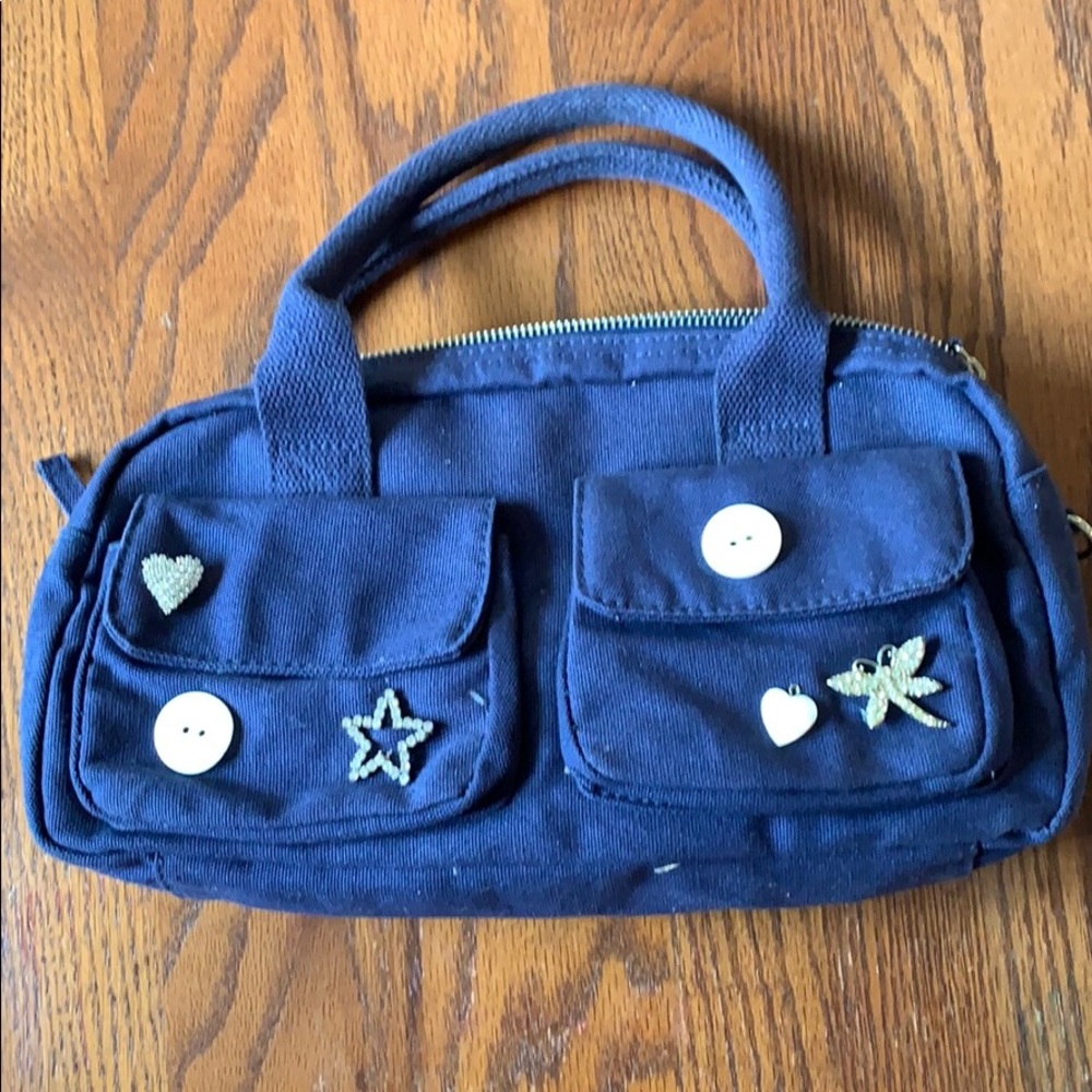 Navy Blue Decorative Handbag